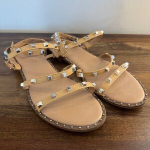 A New Day Studded Tan Sandals